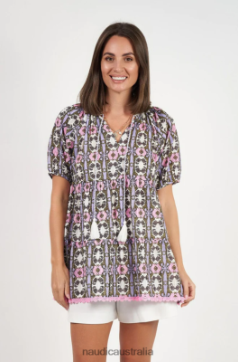Naudic Australia NVH8Z6150 Women | Naudic Matilda Short Sleeve Top Oxford