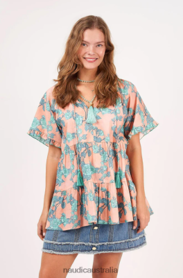 Naudic Clothing NVH8Z6137 Women | Naudic Matilda Short Sleeve Top Seville